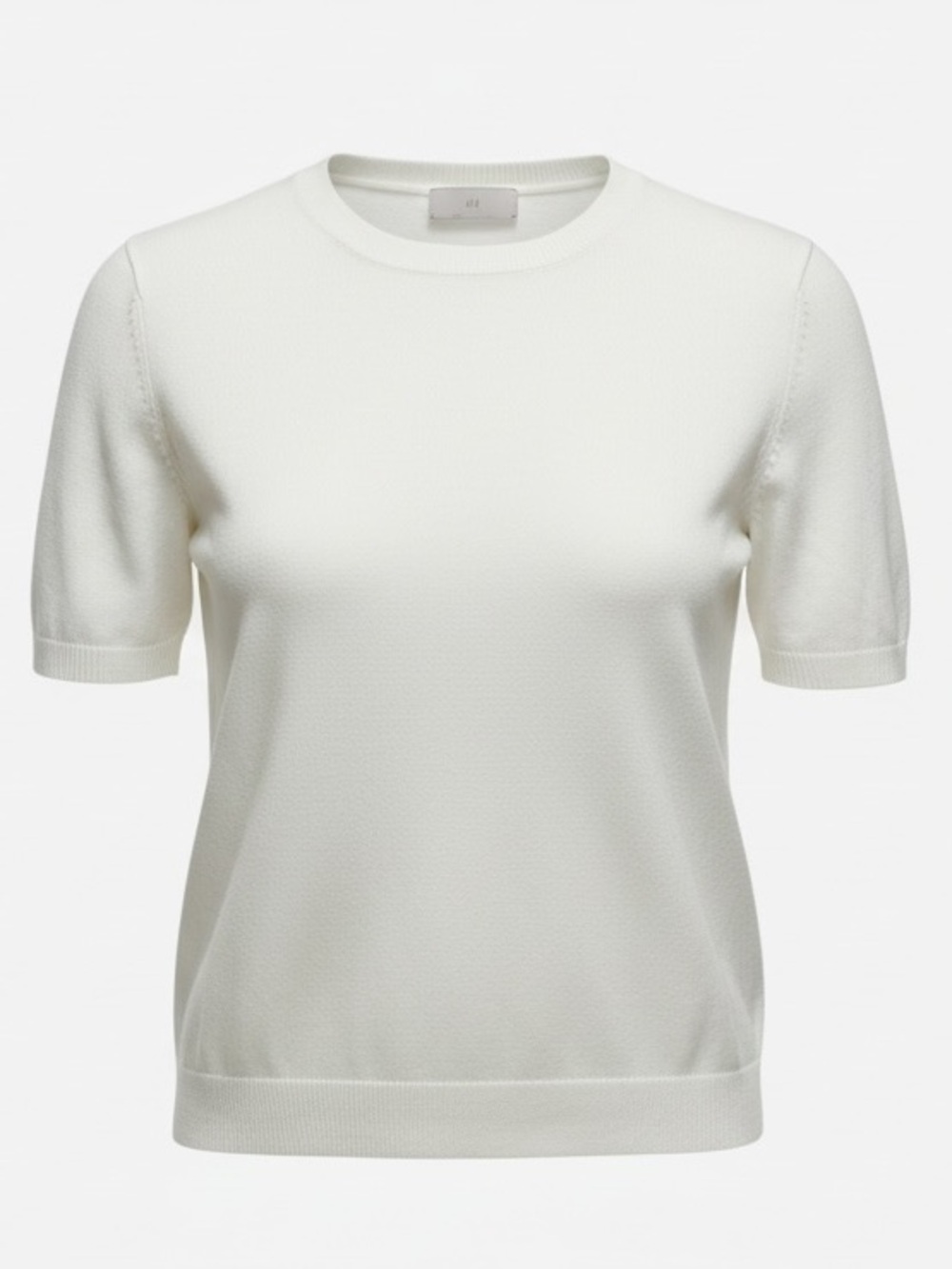H&M Fine Knit Women’s Half Sleeve White Top Size S